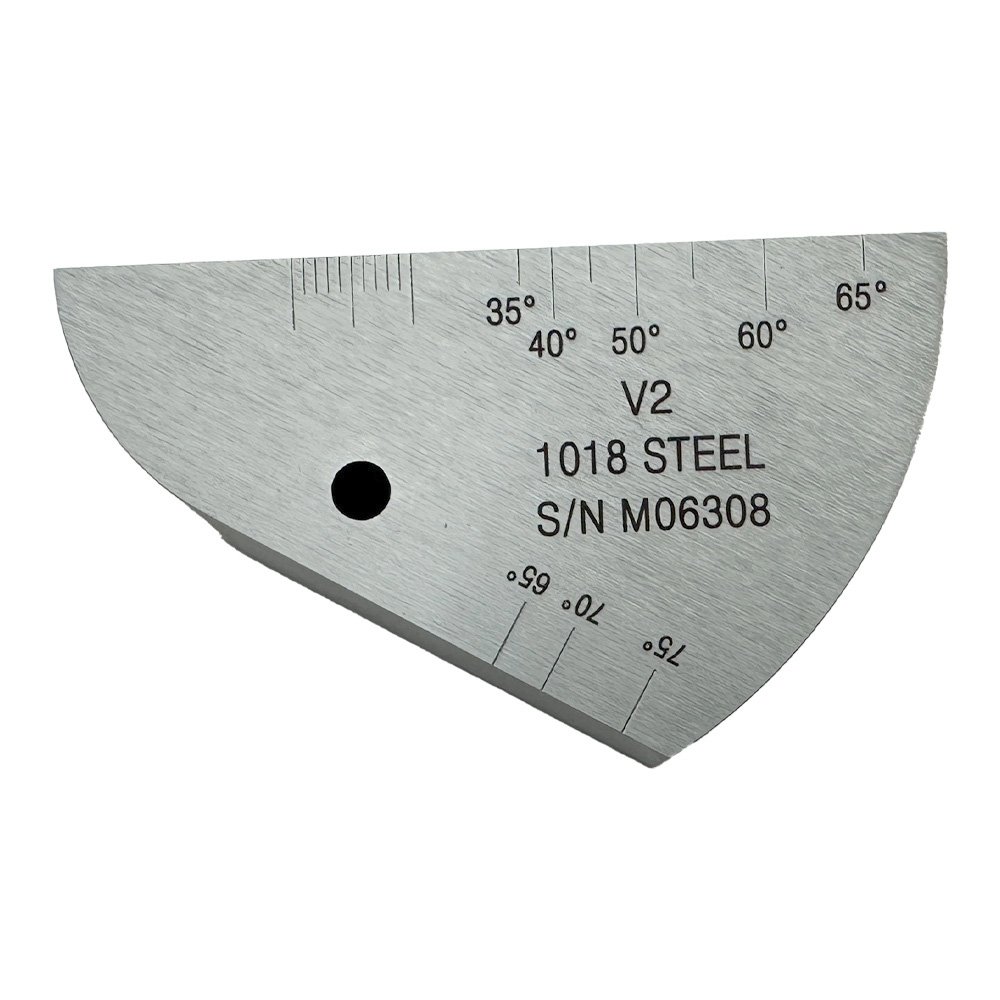 IIW2 (V2) Blok-T25mm-Lubang φ5mm-karbon baja-ISO7963-2022 (e) | Calibration Block NDT Machine
