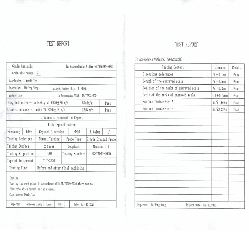 IIW2 (V2) Blok-T25mm-Lubang φ5mm-karbon baja-ISO7963-2022 (e) | Calibration Block NDT Machine - Gambar 3