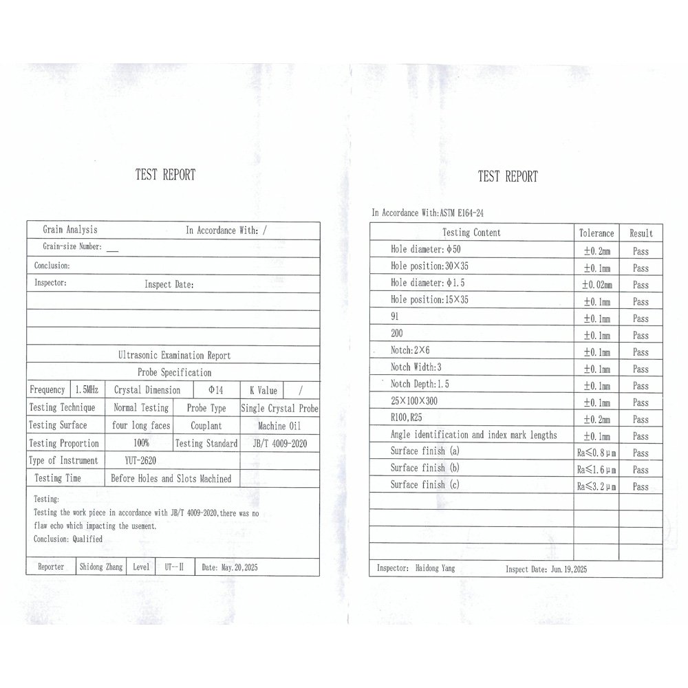 IIW (V1) Block-ATTM E164-24 IIW Tipe 1-Metrik-316# Stainless Steel | Calibration Block NDT Machine - Gambar 2