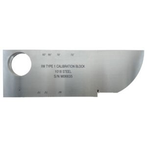 IIW (V1) Block-ATTM E164-24 IIW Tipe 1-Metrik-Karbon Baja | Calibration Block NDT Machine