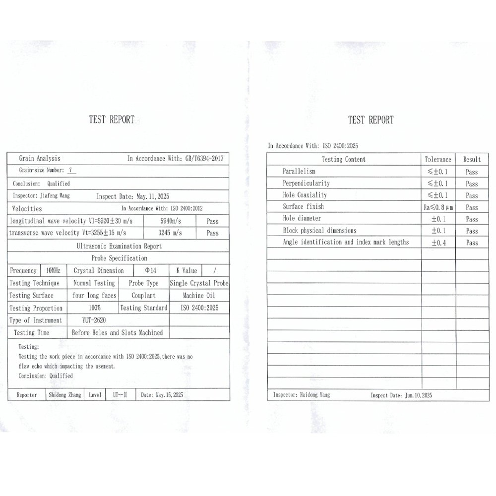 IIW (V1) Block-ISO2400-2025 (EN) -Straight Groove-φ1.5mm-Carbon Steel | Calibration Block NDT Machine - Gambar 3