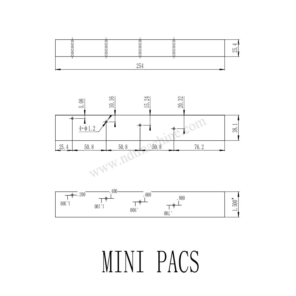 Blok MINI PACS | Calibration Block NDT Machine