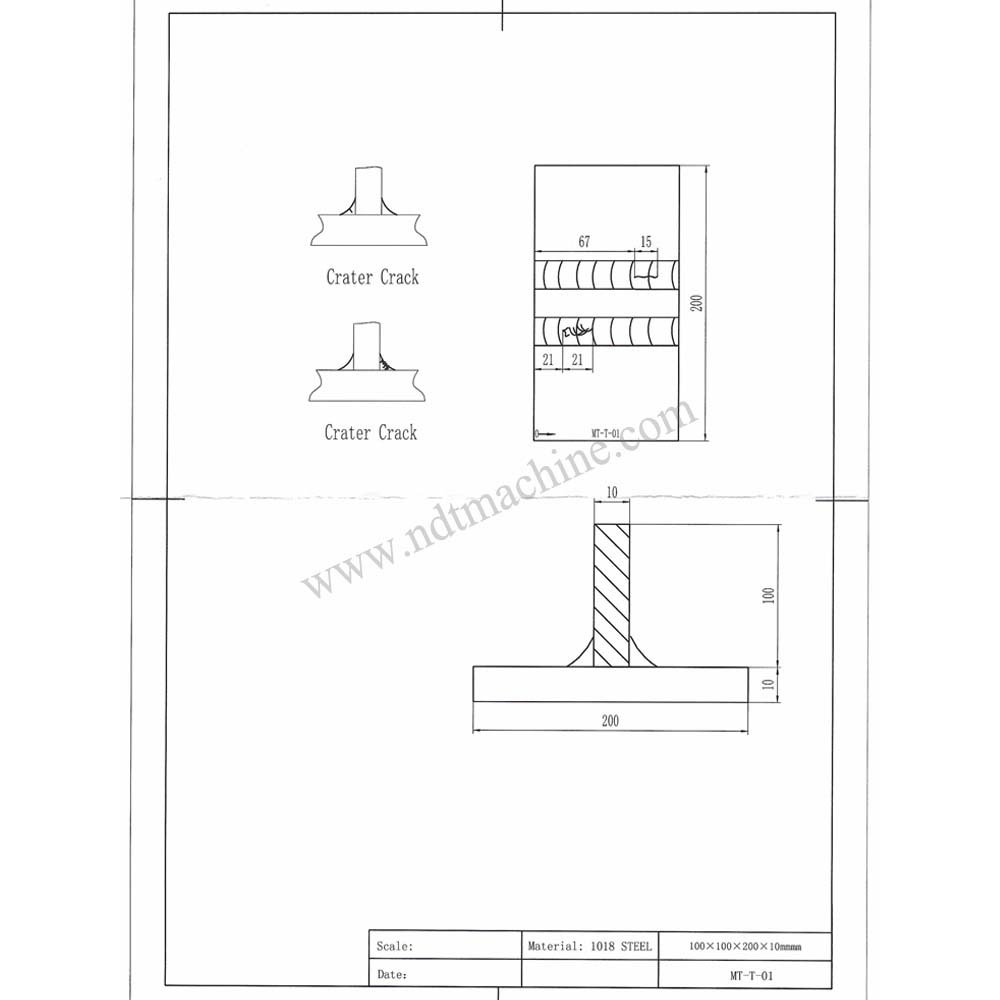 Kit MT 10 pcs baja karbon | Calibration Block NDT Machine - Gambar 4