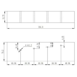 Navships Block-4 Holes-hole 1.2mm | Calibration Block NDT Machine