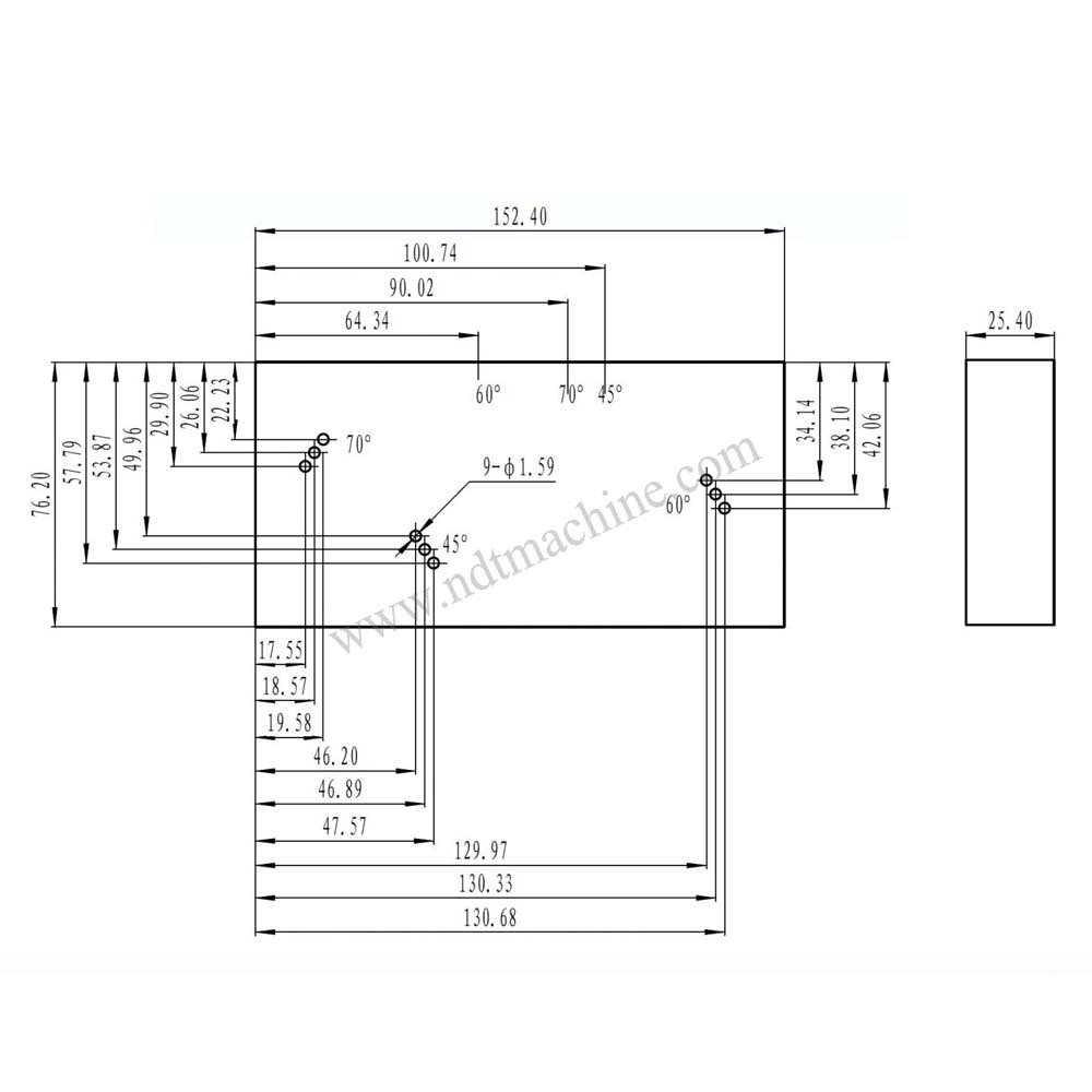 AWS Resolution Block-Carbon Steel-AWS D1.1/D1.1 M-2020 | Calibration Block NDT Machine - Gambar 2