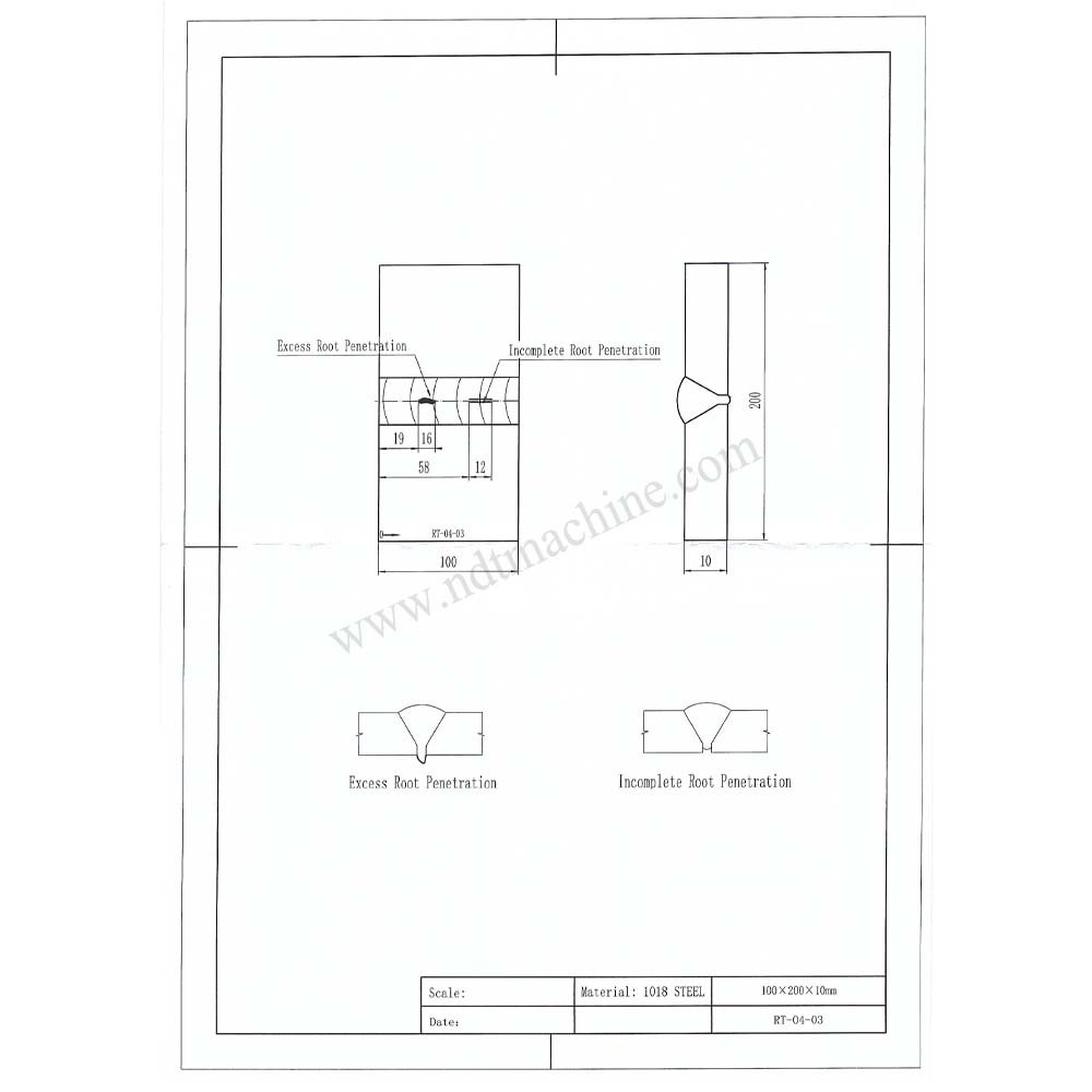 RT PLATE-karbon baja | Calibration Block NDT Machine 10*100*200mm - Gambar 2