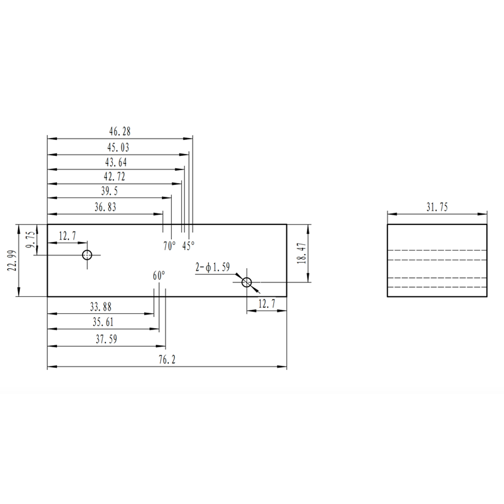 Blok uji SC | Calibration Block NDT Machine - Gambar 2