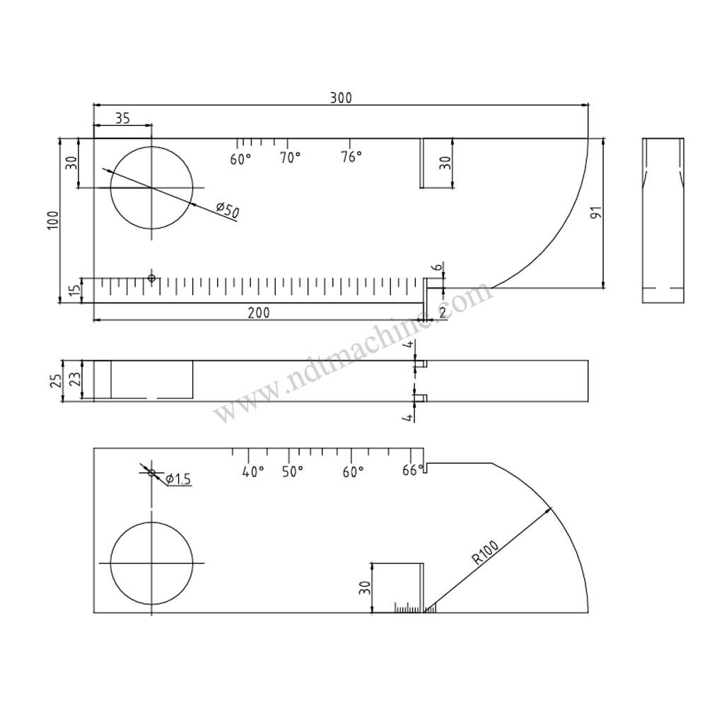 Calibration Block-Carbon Steel-JIS Z 2345: 2000 NDT Machine STB-A1 - Gambar 3