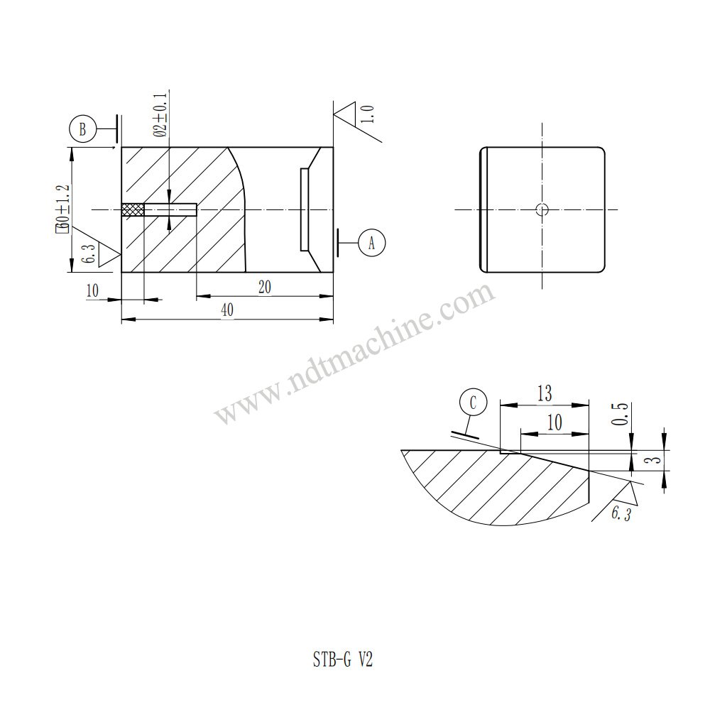 Blok Kalibrasi-JIS Z 2345-3:2018 | Calibration Block NDT Machine STB-G V2 - Gambar 4