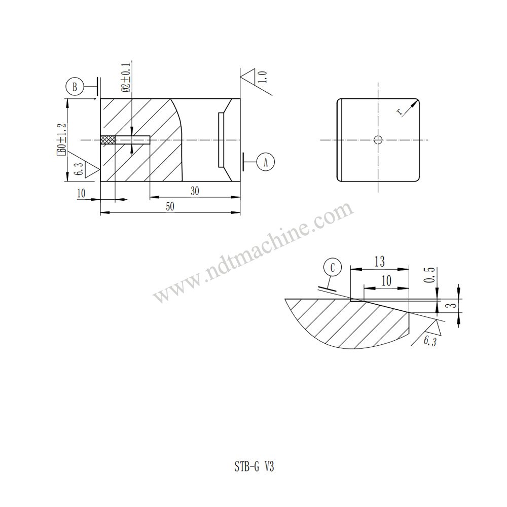 Blok Kalibrasi-JIS Z 2345-3:2018 | Calibration Block NDT Machine STB-G V3 - Gambar 4