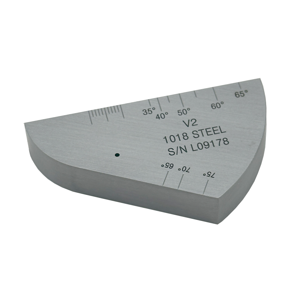 Iiw2 (v2) block-t12.5mm-hole φ1.5mm-karbon-karbon-iso7963-2022 (e) | Calibration Block NDT Machine - Gambar 6