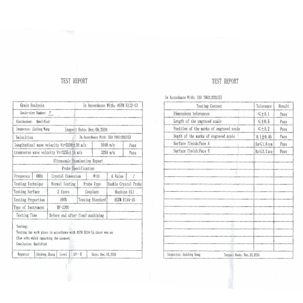 Iiw2 (v2) block-t12.5mm-hole φ1.5mm-karbon-karbon-iso7963-2022 (e) | Calibration Block NDT Machine - Gambar 2