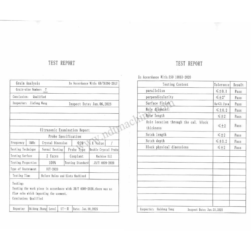 TOFD Blok-200*200*20mm-karbon-ISO 10863-2020 | Calibration Block NDT Machine T20MM - Gambar 3