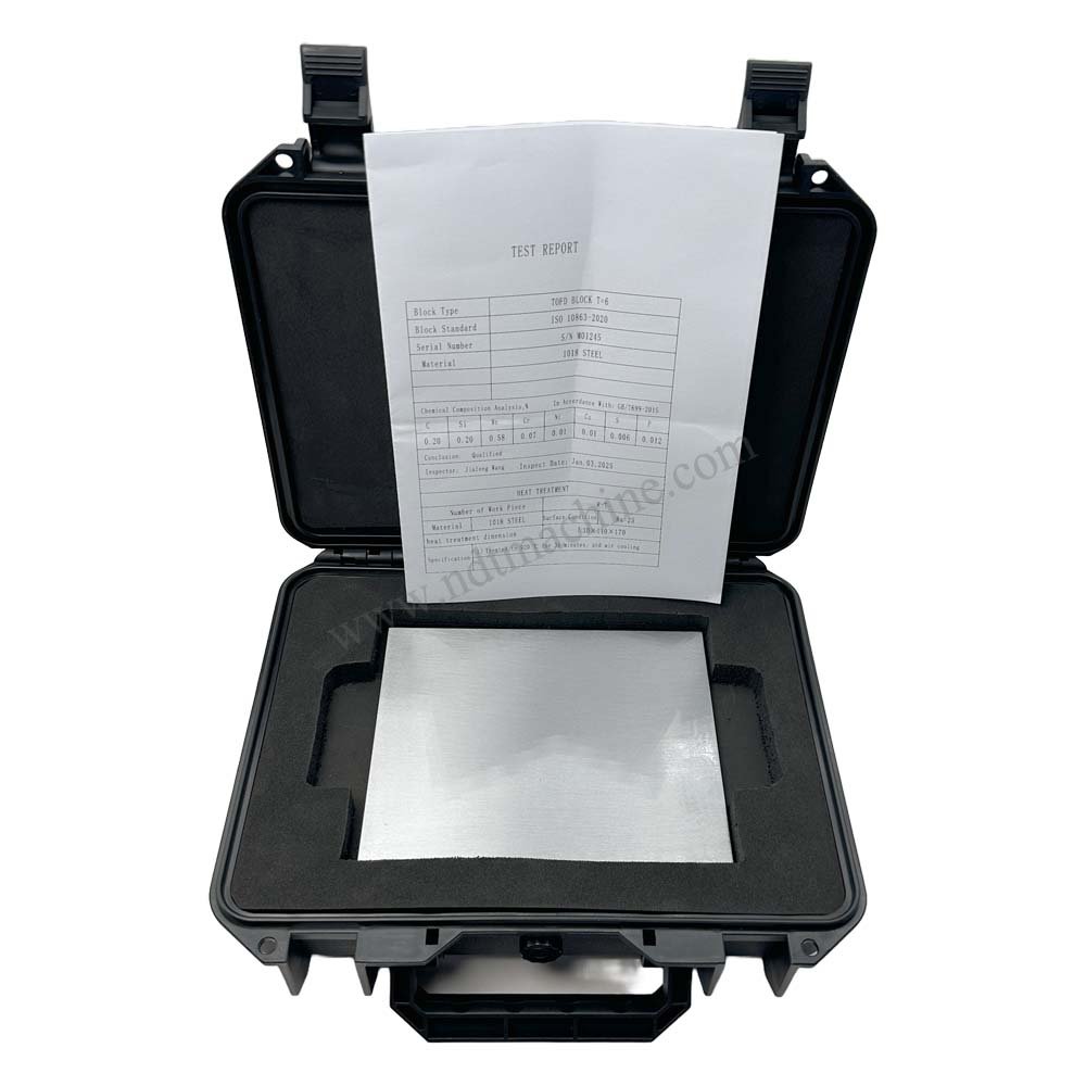 TOFD Blok-120*150*6mm-karbon-ISO 10863-2020 | Calibration Block NDT Machine T6MM - Gambar 4