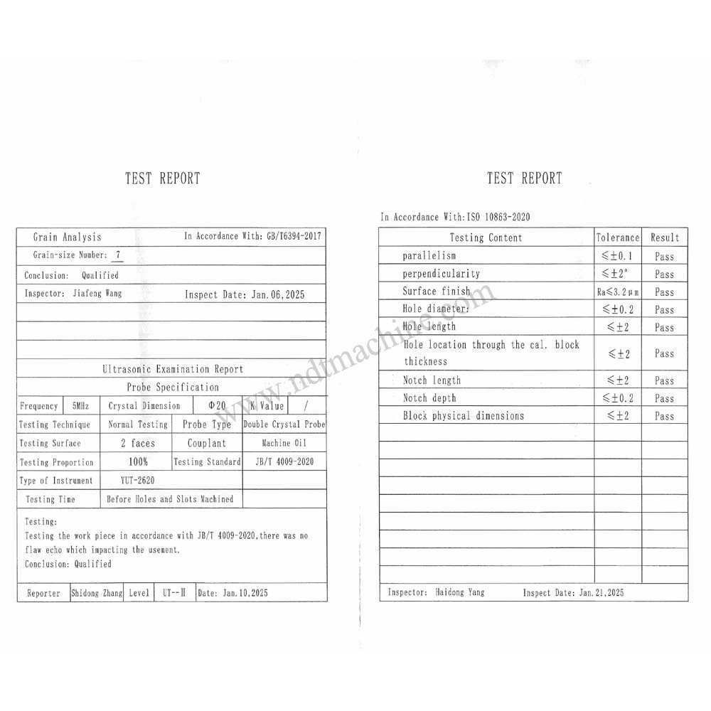 TOFD Blok-120*150*6mm-karbon-ISO 10863-2020 | Calibration Block NDT Machine T6MM - Gambar 3