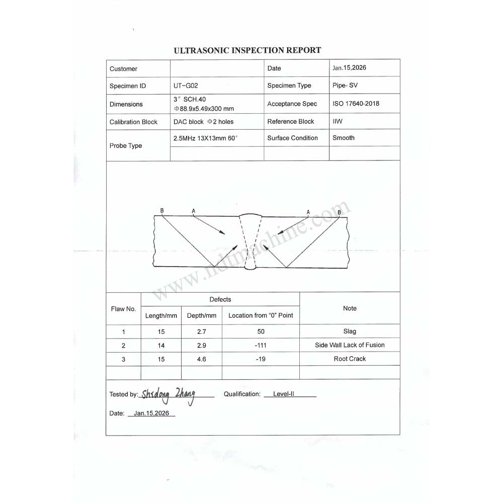 Pipa UT-Pipa-88.9*5.49*300mm-Baja Karbon | Calibration Block NDT Machine 3″SCH40 - Gambar 2