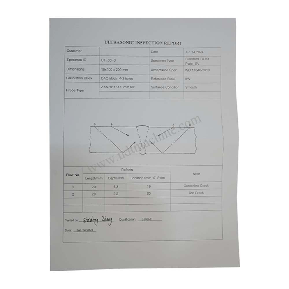 UT PLATE-karbon baja | Calibration Block NDT Machine 16*100*200mm - Gambar 3