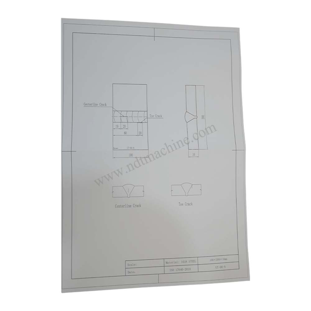UT PLATE-karbon baja | Calibration Block NDT Machine 16*100*200mm - Gambar 2