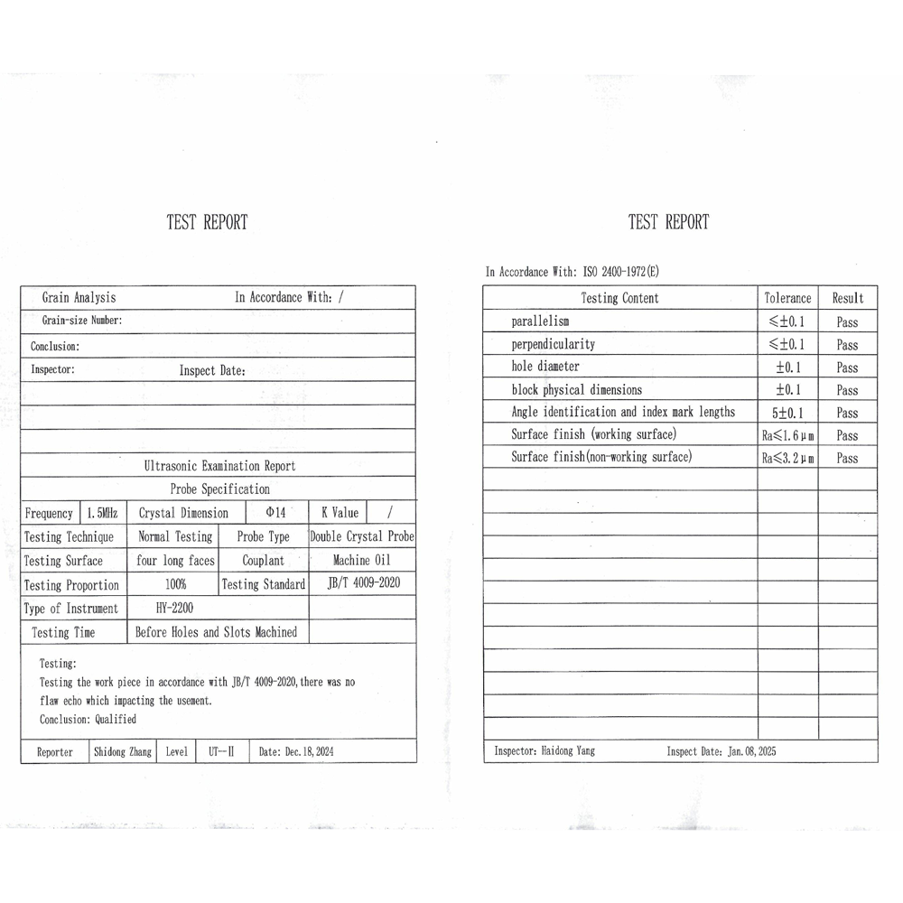 IIW (V1) Block-ISO2400: 1972 (E) -304# Stainless Steel | Calibration Block NDT Machine - Gambar 2