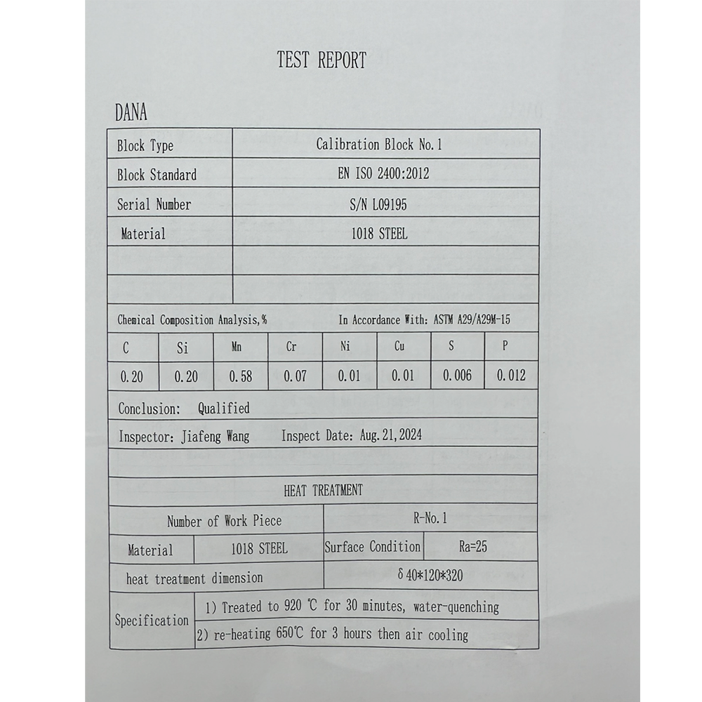 IIW (V1) Block-ISO2400-2012 (E) -ARC Groove-φ1.5mm-karbon baja | Calibration Block NDT Machine - Gambar 2