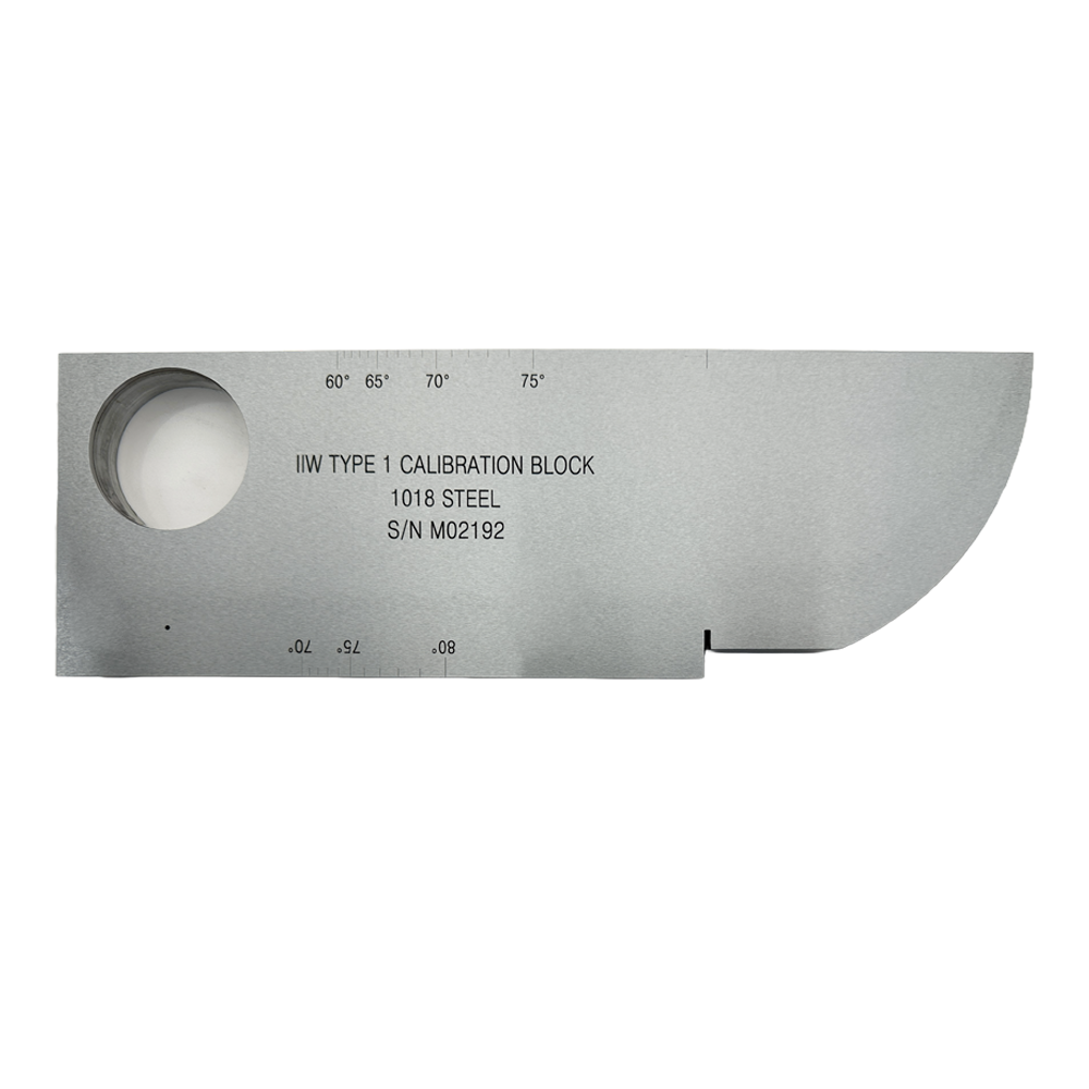 IIW (V1) Block-ATTM E164-24 IIW Tipe 1-Inch-Carbon Steel | Calibration Block NDT Machine