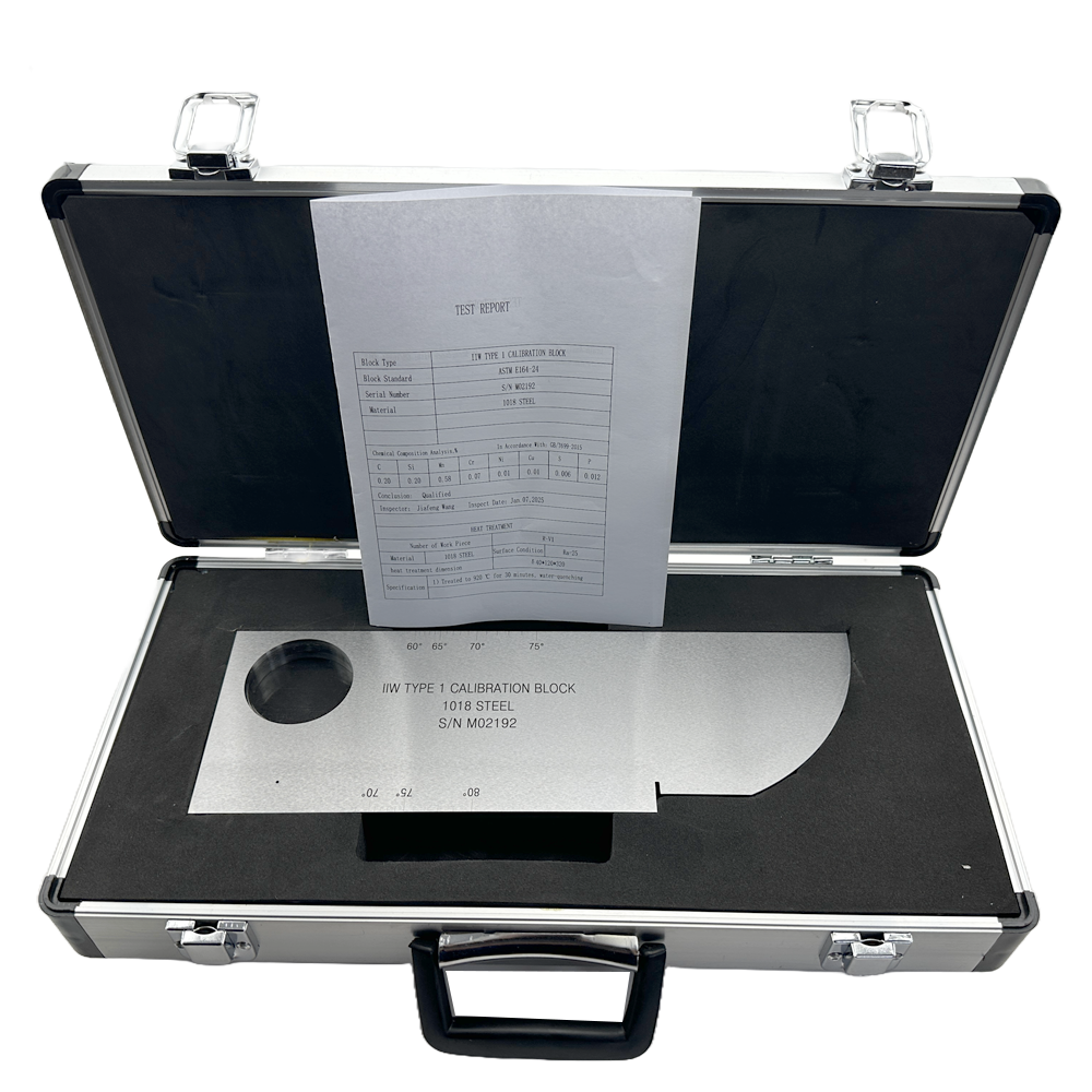 IIW (V1) Block-ATTM E164-24 IIW Tipe 1-Inch-Carbon Steel | Calibration Block NDT Machine - Gambar 4