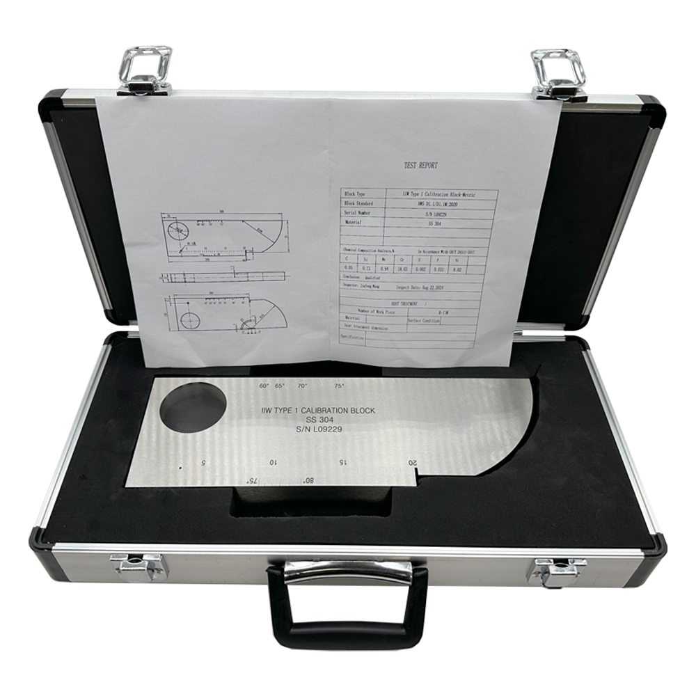 IIW (V1) Block-Aws D1.1/D1.1M-2020-Metrik-304# Stainless Steel | Calibration Block NDT Machine - Gambar 4