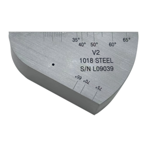Iiw2 (v2) blok-t25mm-Lubang φ1.5mm-karbon-karbon-iso7963-2022 (e) | Calibration Block NDT Machine