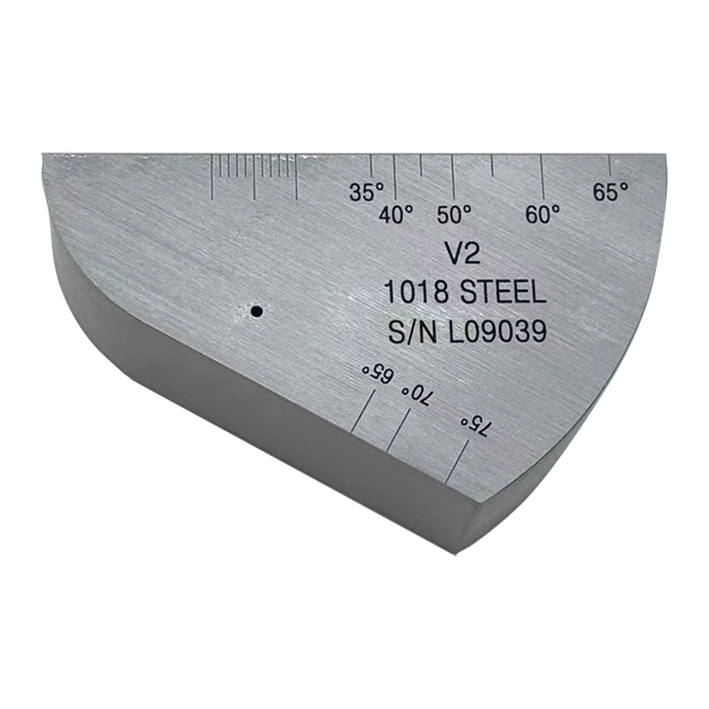 Iiw2 (v2) blok-t25mm-Lubang φ1.5mm-karbon-karbon-iso7963-2022 (e) | Calibration Block NDT Machine