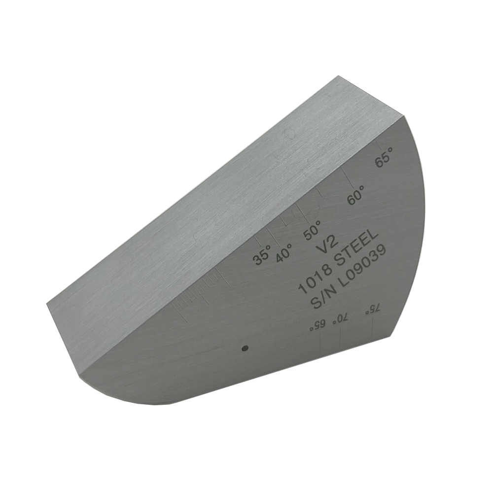 Iiw2 (v2) blok-t25mm-Lubang φ1.5mm-karbon-karbon-iso7963-2022 (e) | Calibration Block NDT Machine - Gambar 4