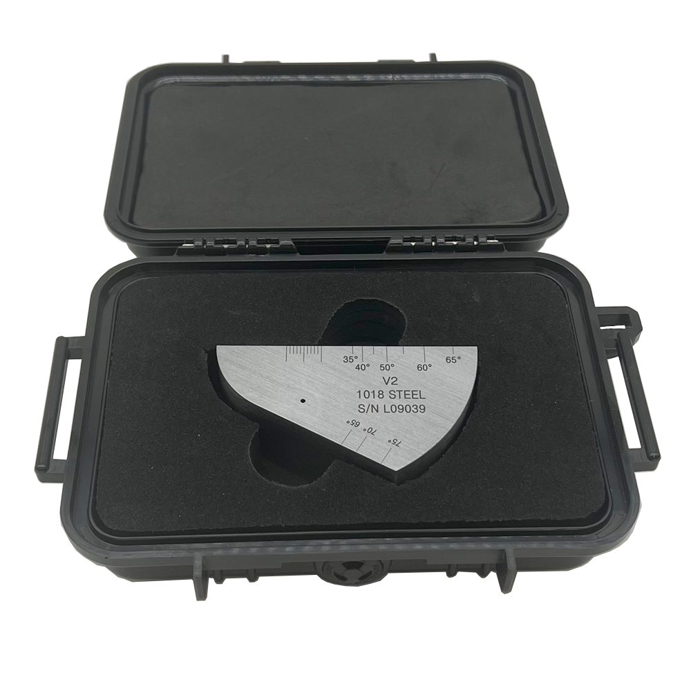 Iiw2 (v2) blok-t25mm-Lubang φ1.5mm-karbon-karbon-iso7963-2022 (e) | Calibration Block NDT Machine - Gambar 3
