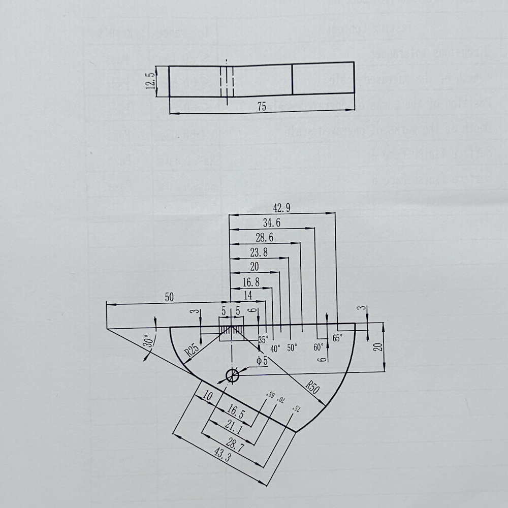 IIW2 (V2) Blok-T12.5mm-Lubang φ5mm-karbon-karbon-iso7963-2022 (e) | Calibration Block NDT Machine - Gambar 2