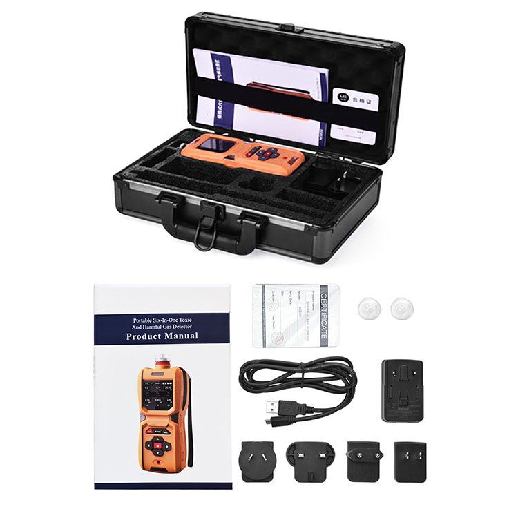 Alat Monitor Gas Portabel 6-In-1 Untuk Deteksi Multi-Gas Zetron MS600 - Gambar 4
