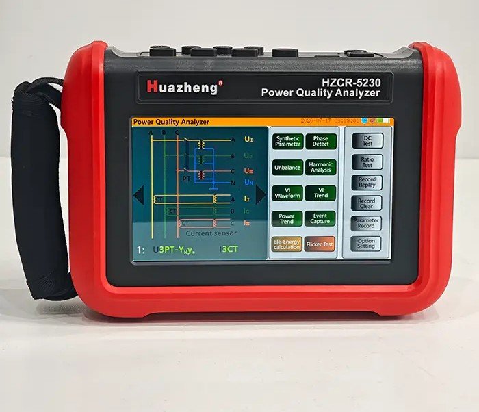 Penganalisis Kualitas Daya Portabel  dengan Fungsi Uji DC Huazheng HZCR-5230