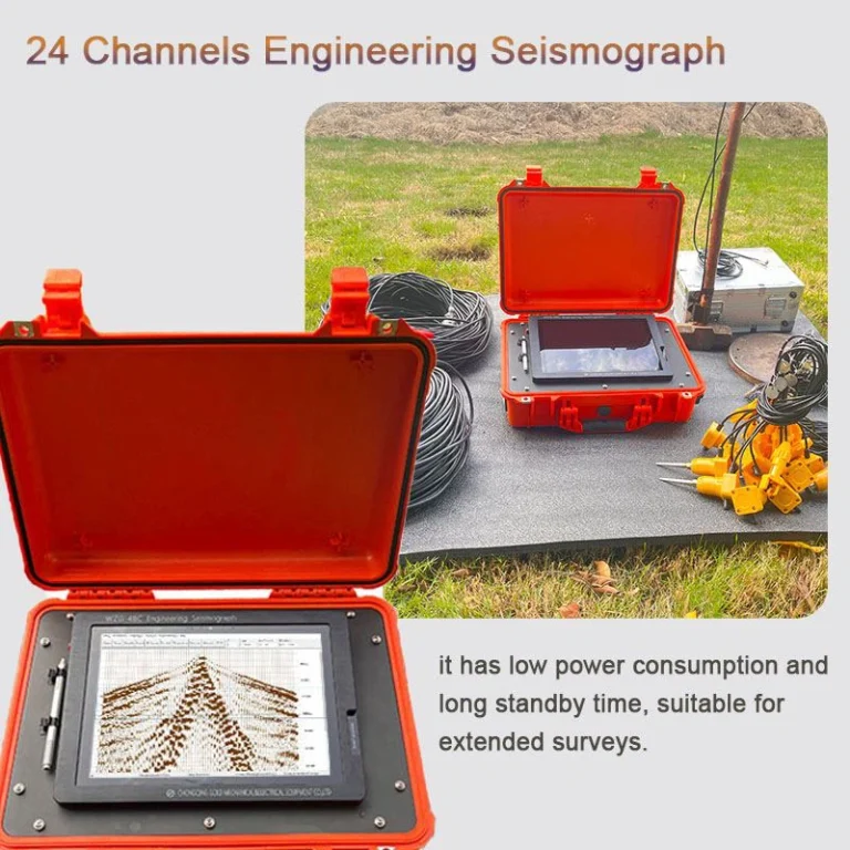 Instrumen Seismik Seismograf 24 Saluran dan Instrumen Seismik Refraksi Gold WZG-24C/48C