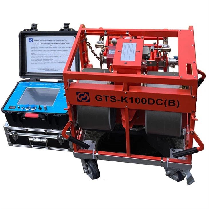 Pemeriksaan Vertikalitas Dinding Diafragma Menggunakan Instrumen Pengukur Ultrasonik untuk Bore Pile Gold GTS-100DC(b)