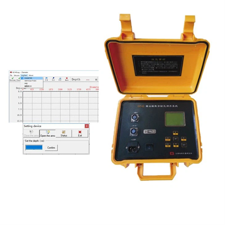 Sistem Deteksi Kaliper 4 Lengan untuk Tiang Bor Beton Komprehensif Gold GDZ-4S