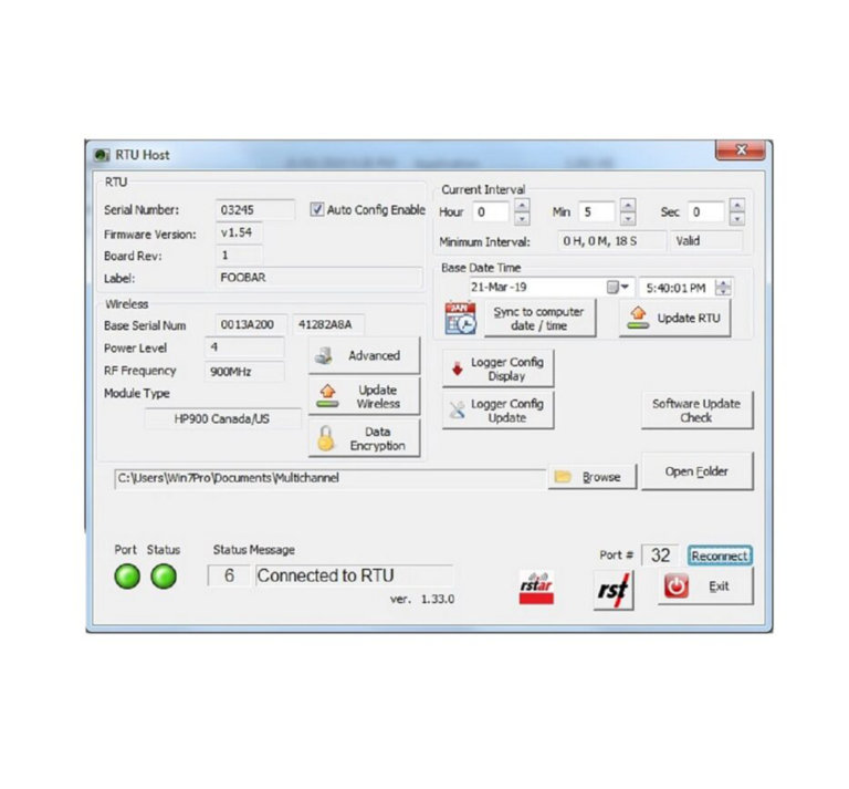 Software Monitoring Dan Akuisisi Data Nirkabel Instrumen RST INSTRUMENTS