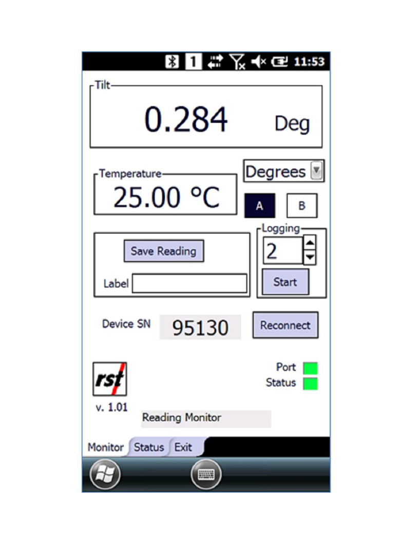 Software Monitoring Data Kemiringan RST INSTRUMENTS
