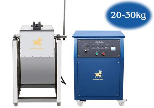 Tungku induksi peleburan emas tipe terpisah dengan mekanisme jungkit manual Superbmelt SPB-TB25 & SPB-TB35